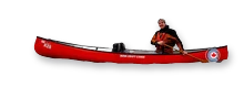 Canoe paddler on a Canadian lake